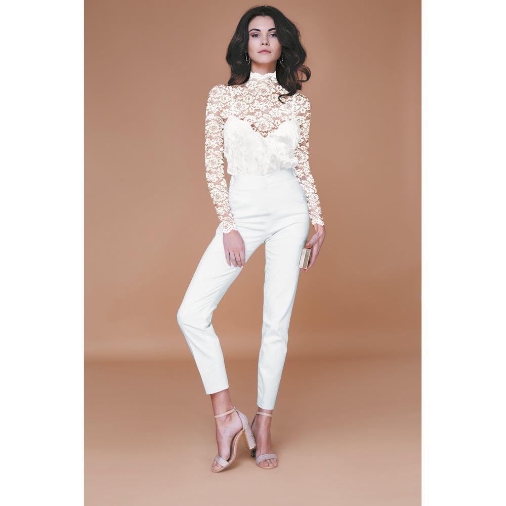 Nėrinių audinys-pieninė balta 130 g/m²