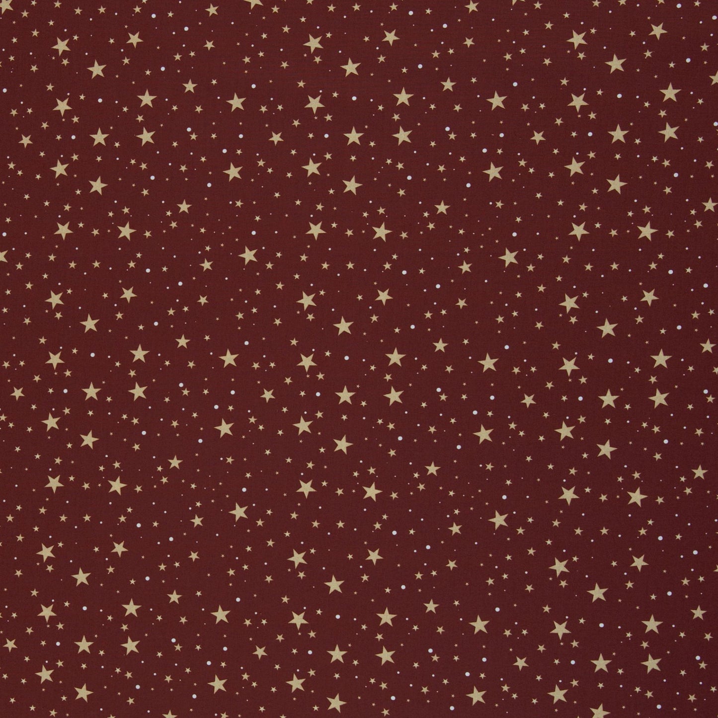 Premium 100% kokvilnas audums-zvaigznītes uz burgundija fona 130 g/m²