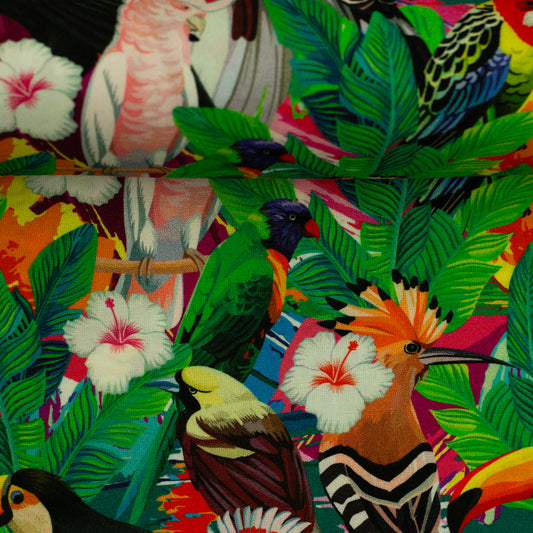 100% Viskozes audums-tropu karnevāls 125 g/m²