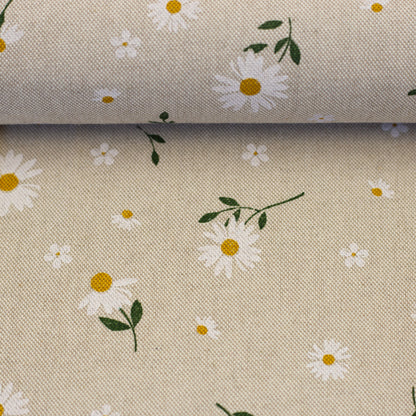 Canvas fabric - daisies 200 g/m²