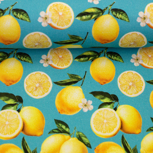 Kanvas audums-citroni 200 g/m²