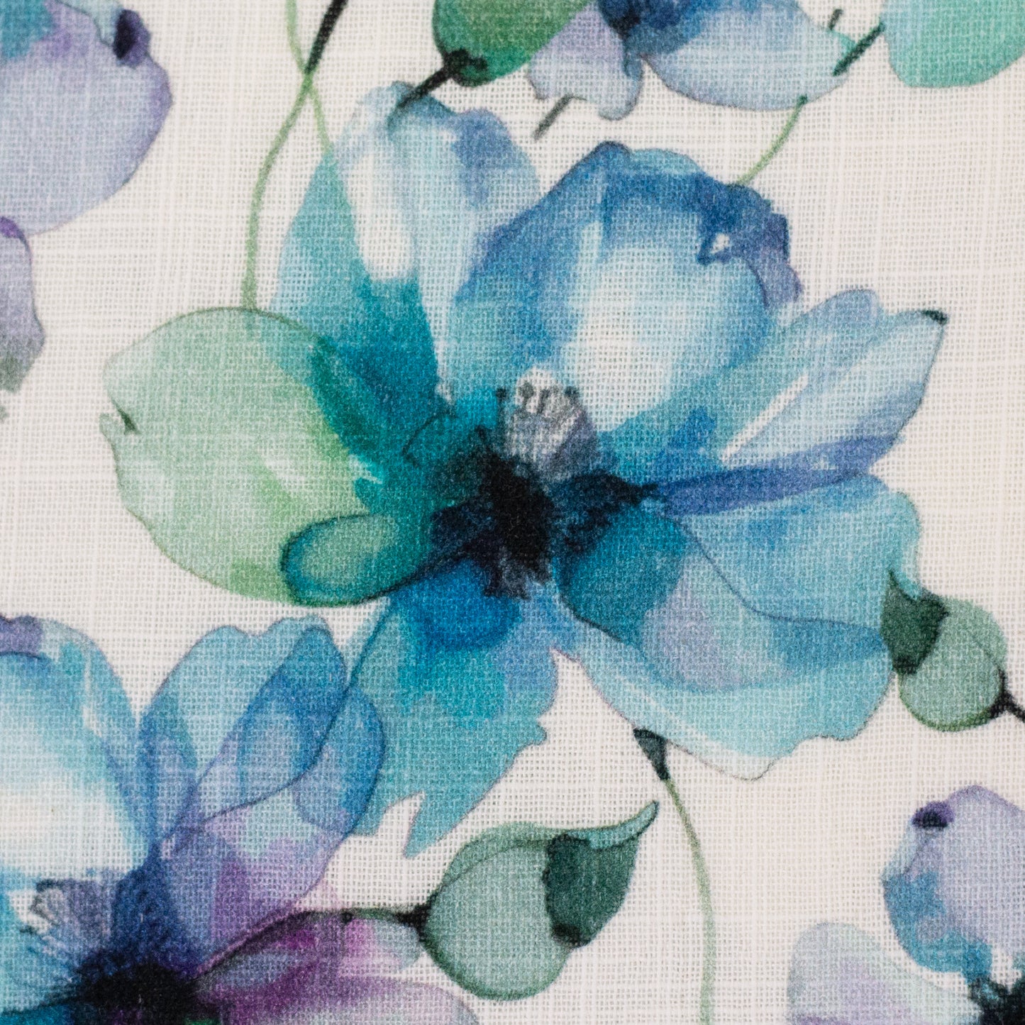 Muslin-blue flowers 130 g/m²