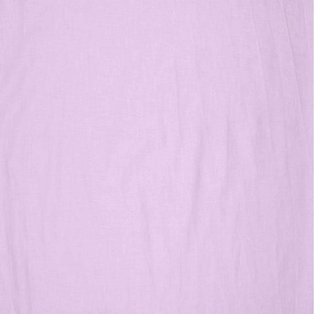 100% Softened linen fabric - lilac purple 165 g/m²