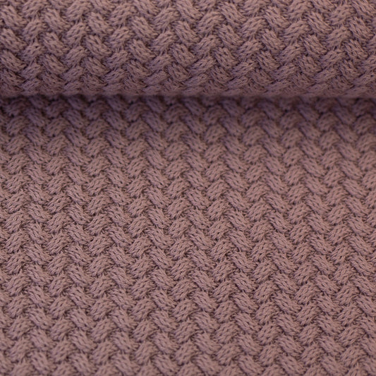 Attēls ar 100% kokvilnas adījums - rožu tonis 525 g/m² – pieejams Šarlotes audumi