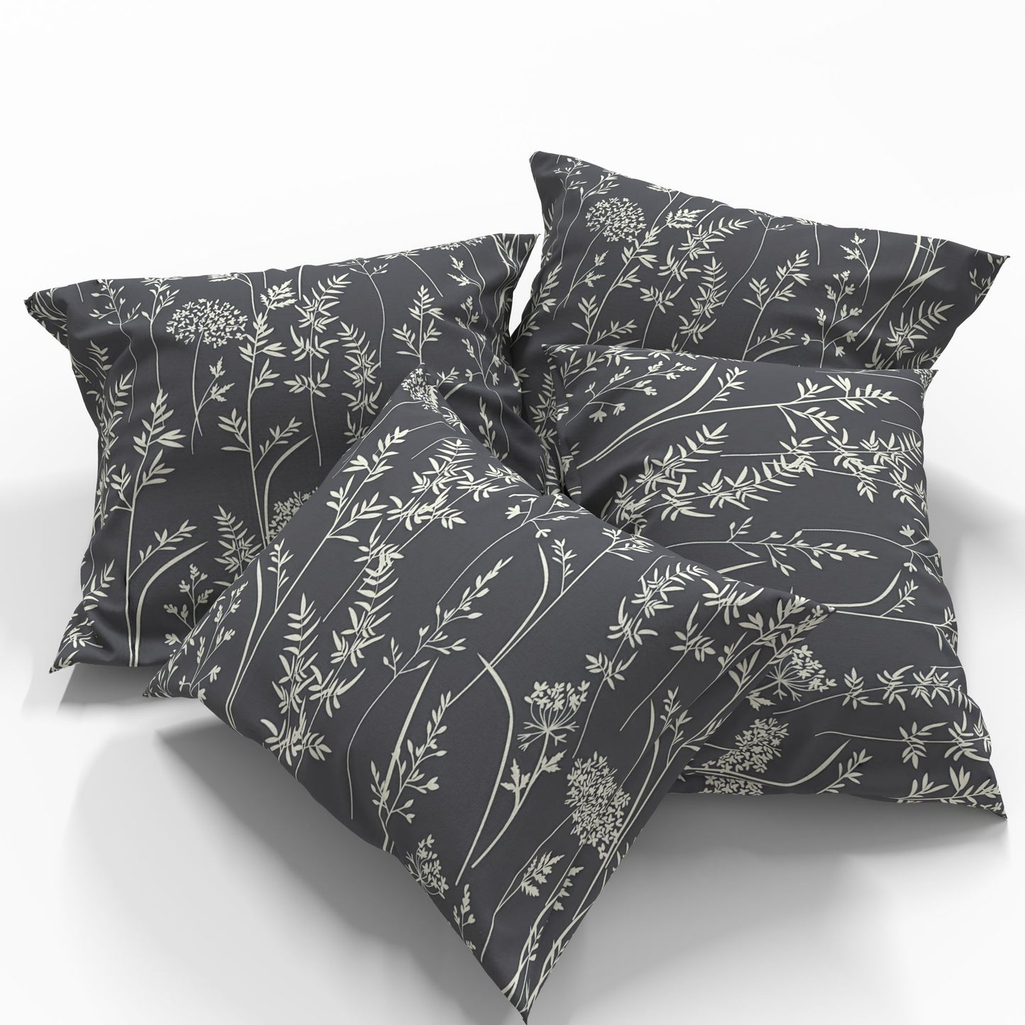 Attēls ar 100% Kokvilnas audums - botāniskais raksts 220cm 146 g/m² – pieejams Šarlotes audumi