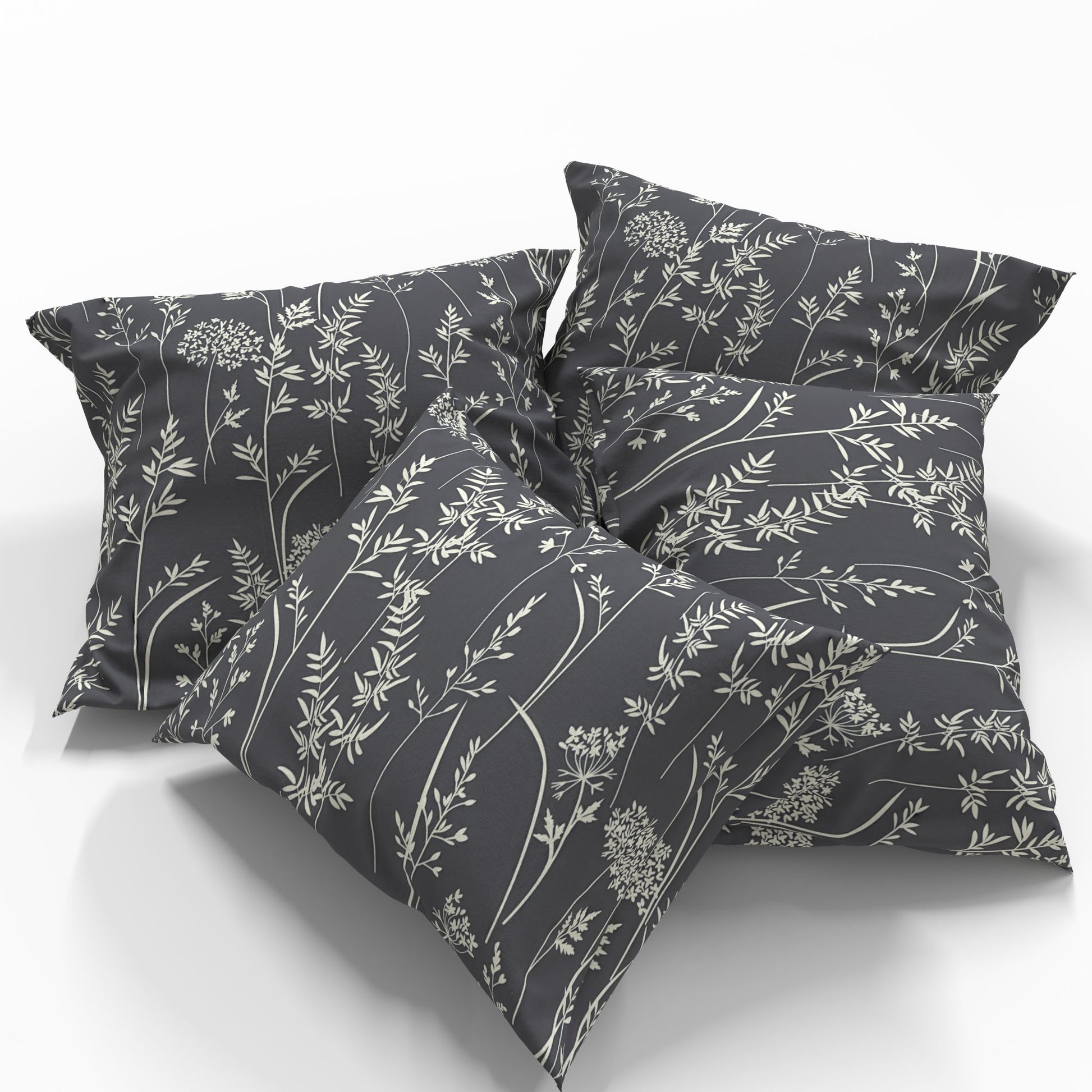 Attēls ar 100% Kokvilnas audums - botāniskais raksts 220cm 146 g/m² – pieejams Šarlotes audumi