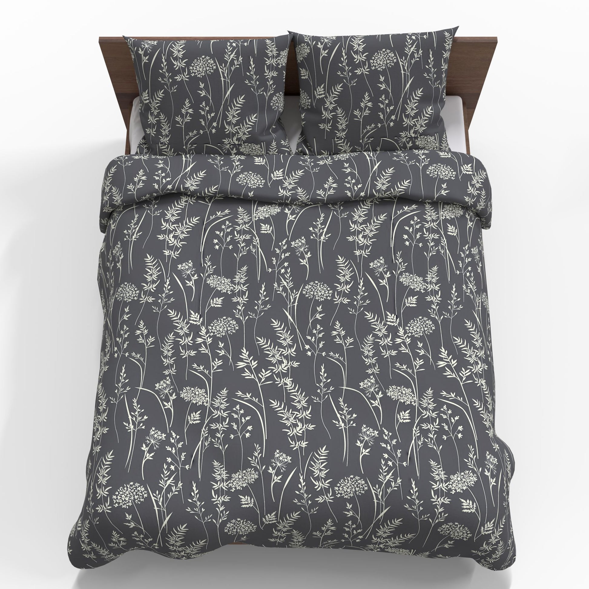 Attēls ar 100% Kokvilnas audums - botāniskais raksts 220cm 146 g/m² – pieejams Šarlotes audumi