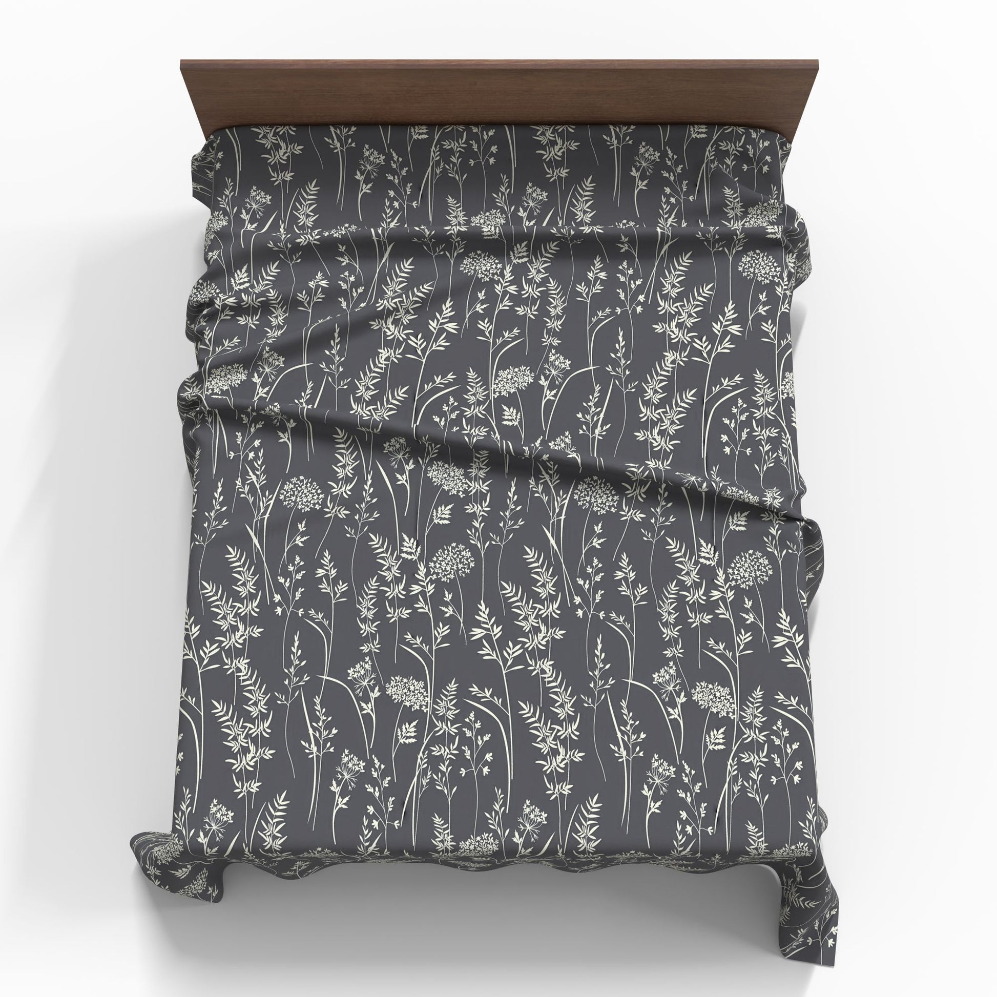 Attēls ar 100% Kokvilnas audums - botāniskais raksts 220cm 146 g/m² – pieejams Šarlotes audumi