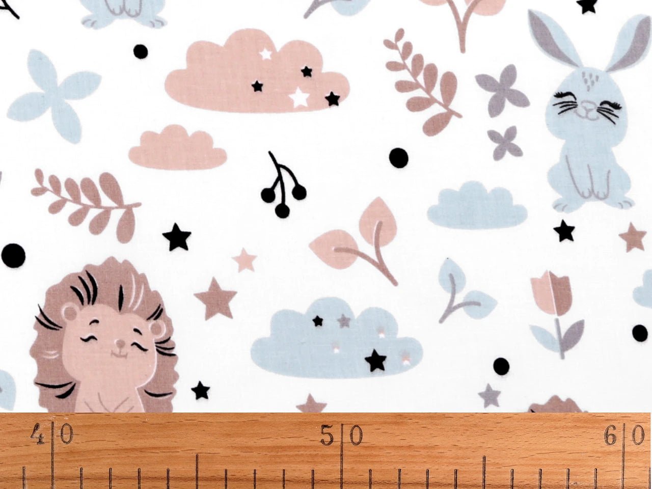 Attēls ar 100% Kokvilnas audums - eži 125 g/m² – pieejams Šarlotes audumi