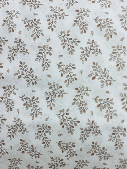 100 % tissu en coton - rameaux en bois 125 g/m²