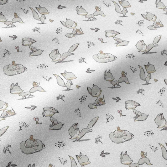 Attēls ar 100% Kokvilnas audums - lapsēns 125 g/m² – pieejams Šarlotes audumi