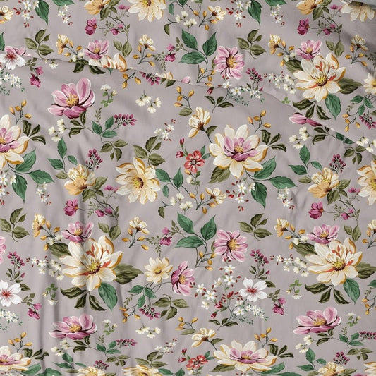 Attēls ar 100% Kokvilnas audums - Maigā peoniju romance 125 g/m² – pieejams Šarlotes audumi