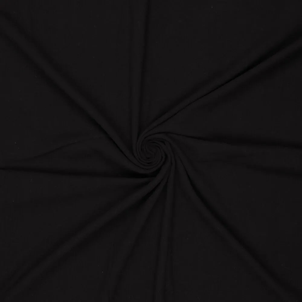 Attēls ar 100% kokvilnas audums mazgāts| Washed - melns 85 g/m² – pieejams Šarlotes audumi
