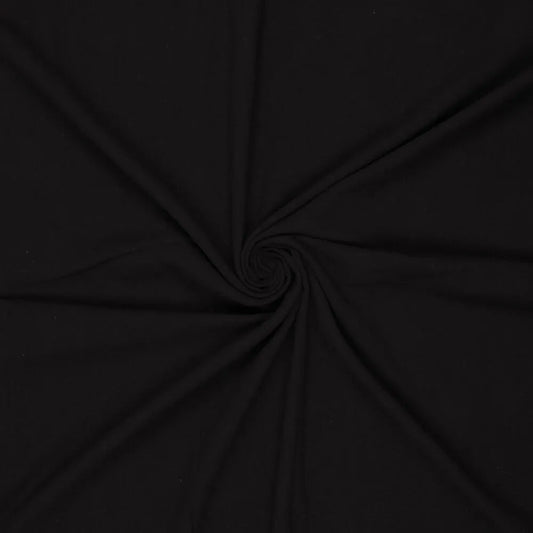 Attēls ar 100% kokvilnas audums mazgāts| Washed - melns 85 g/m² – pieejams Šarlotes audumi