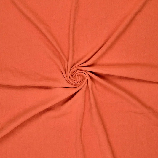 Attēls ar 100% kokvilnas audums mazgāts| Washed - oranžs 85 g/m² – pieejams Šarlotes audumi