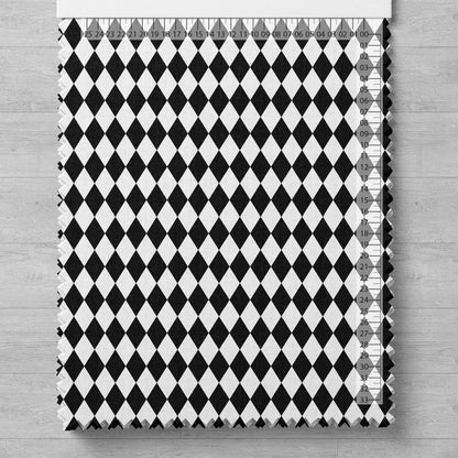 100% cotton fabric - black and white diamonds 125 g/m