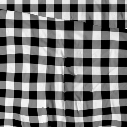 Tissu 100 % coton - à carreaux noir et blanc 125 g/m² – disponible chez Šarlotes audumi