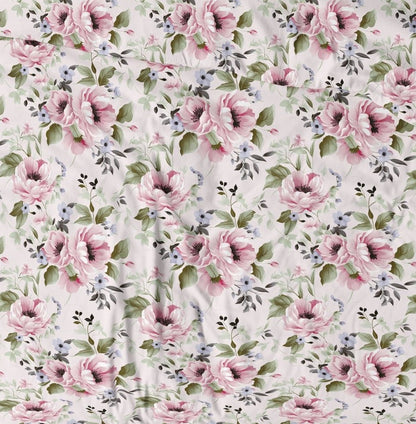 Image of 100% cotton fabric - peonies 125 g/m² – available at Šarlotes audumi
