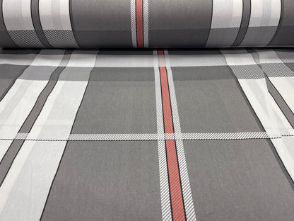 Tissu 100 % coton - à carreaux 220 cm 146 g/m²