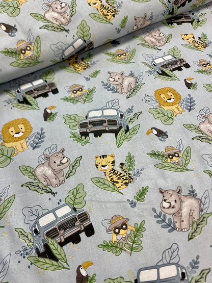 Tissu 100 % coton - Expédition safari 125 g/m²