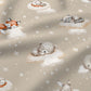 Attēls ar 100% Kokvilnas audums - saldi sapnīši lācīšiem uz bēša 125 g/m² – pieejams Šarlotes audumi
