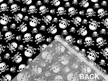 Image of 100% cotton skull fabric, 125 g/m² – available at Charlotte's Fabrics