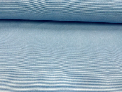 Tissu 100 % coton - fines lignes bleues 125 g/m²
