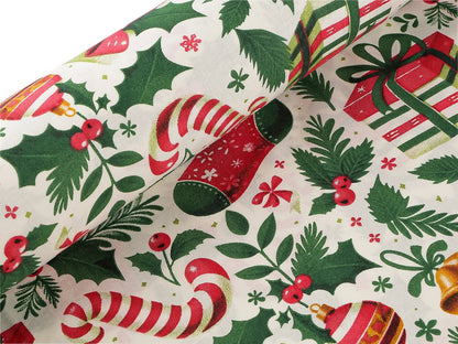 Image of 100% cotton Christmas fabric – available online at Šarlotes audumi