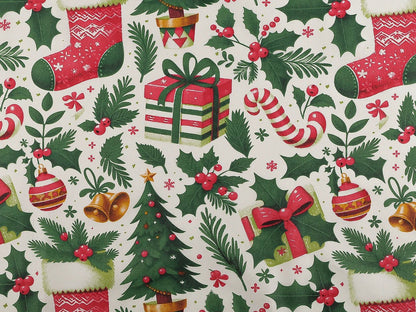 Image of 100% cotton Christmas fabric – available online at Šarlotes audumi