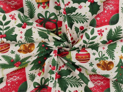 Image of 100% cotton Christmas fabric – available online at Šarlotes audumi