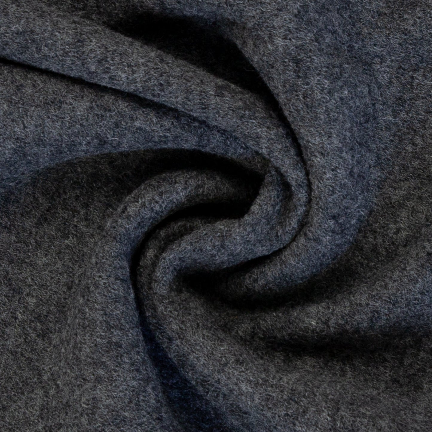 Attēls ar 100% Vilnas flīss - tumši pelēks melanžs 385 g/m² – pieejams Šarlotes audumi