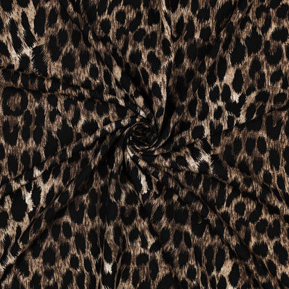 Image of 100% viscose leopard-print fabric – available online at Šarlotes audumi