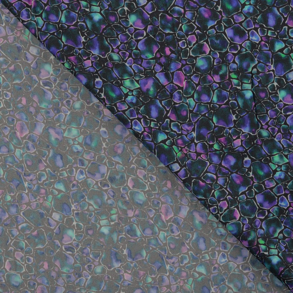 100% viscose fabric - Opal mosaic, available online at Šarlotes audumi