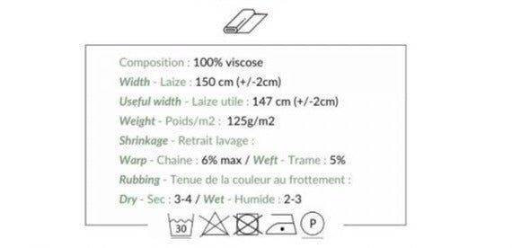 100% Viskozes audums - rozā porcelāna raksts 125 g/m²