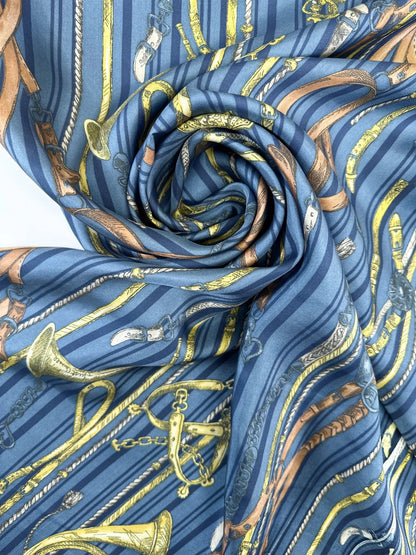 Satin de soie 100 % - imprimé graphique 55 g/m²