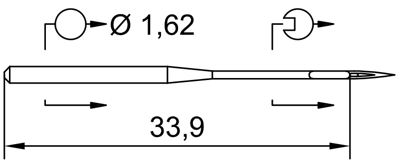 Adatas rūpnieciskajām šujmašīnām SCHMETZ DBx1 SUK SF – īpaši smalkai trikotāžai (10gab.)