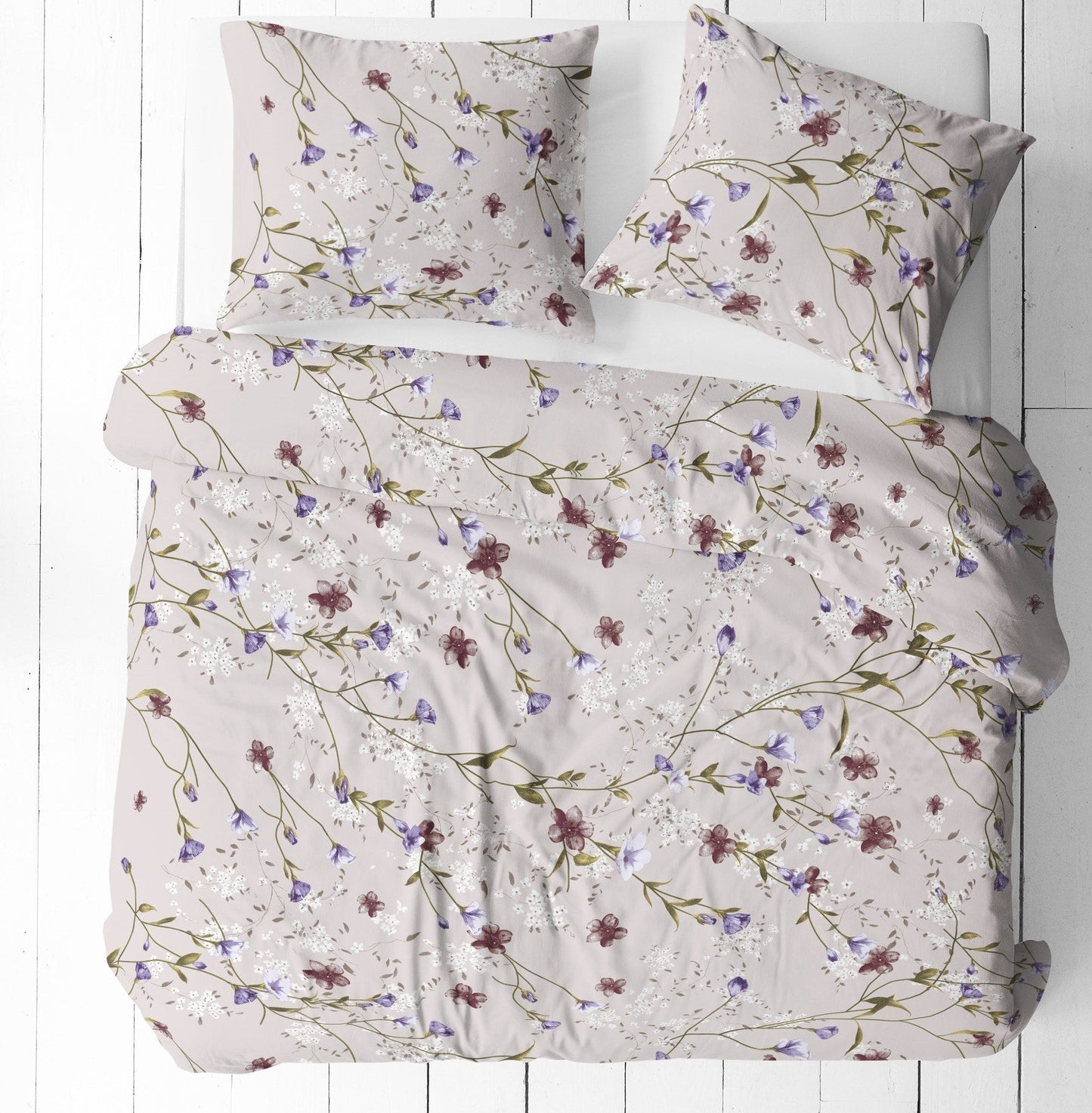 100% Medvilnės audinys-gėlių motyvas 125 g/m²