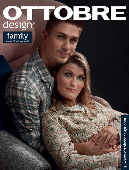 OTTOBRE Design Family – šūšanas žurnāls ar piegrieztnēm angļu valodā