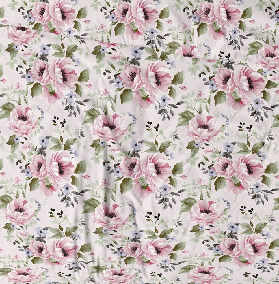 100% Cotton Fabric - Peonies 125 g/m²