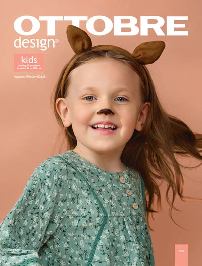 OTTOBRE design Kids 4/2023 – bērnu apģērbu piegrieztņu žurnāls angļu valodā
