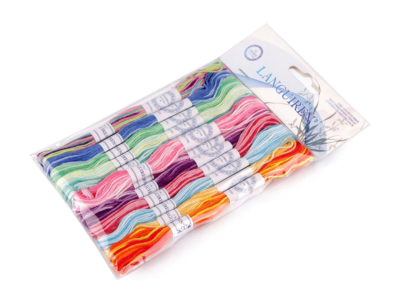 Mulinē diegu komplekts-daudzkrāsains 12 gb