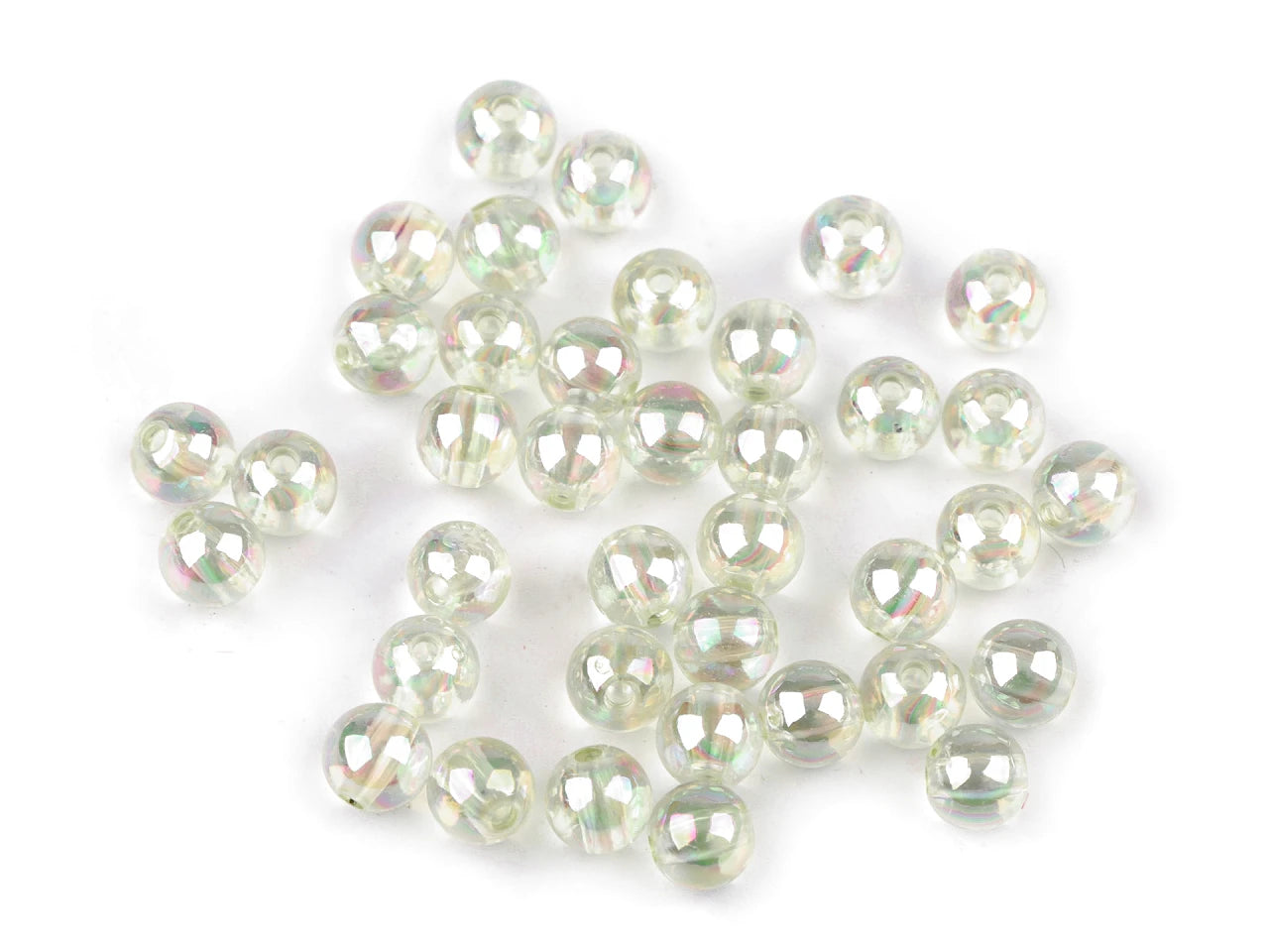 Plastmasas pērlītes Ø8 mm 10 g | dažādu toņu
