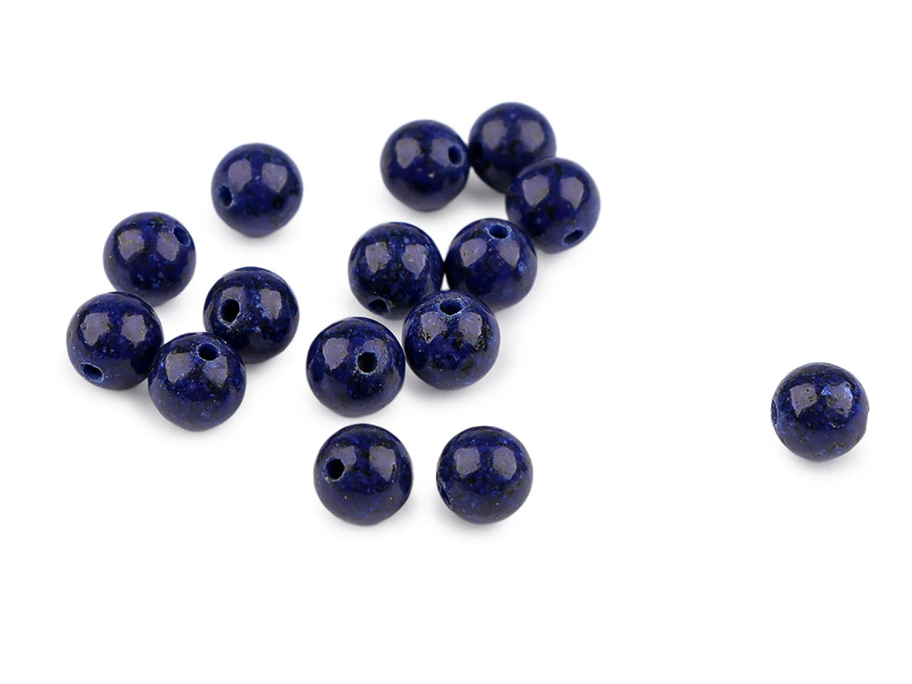 Minerālu pērlītes rotu veidošanai – 6 mm, 15 gab.