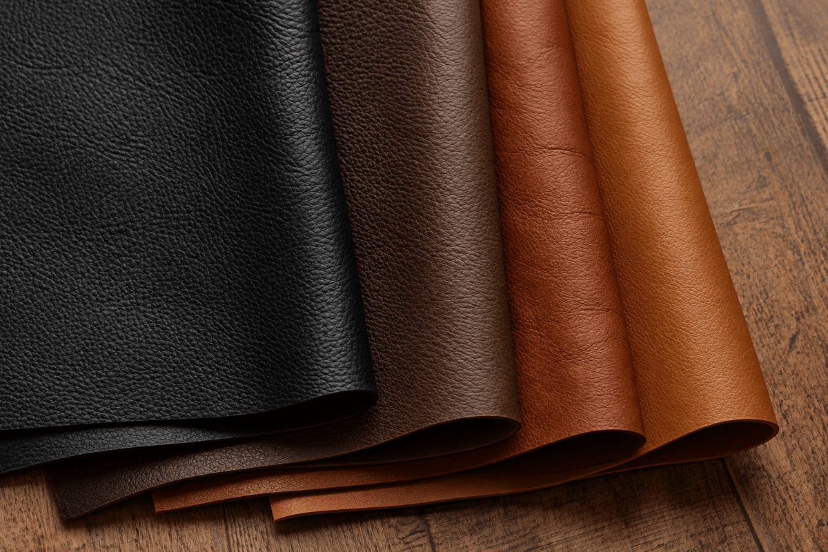Image with 3. Natural cowhide for crafts – soft, textured and flexible, 0.9–1.1 mm – available online at Charlotte's Fabrics
