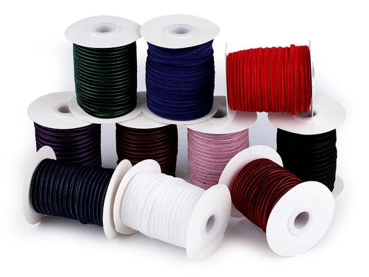Velvet ribbon 3 mm |package 5 m|various colors