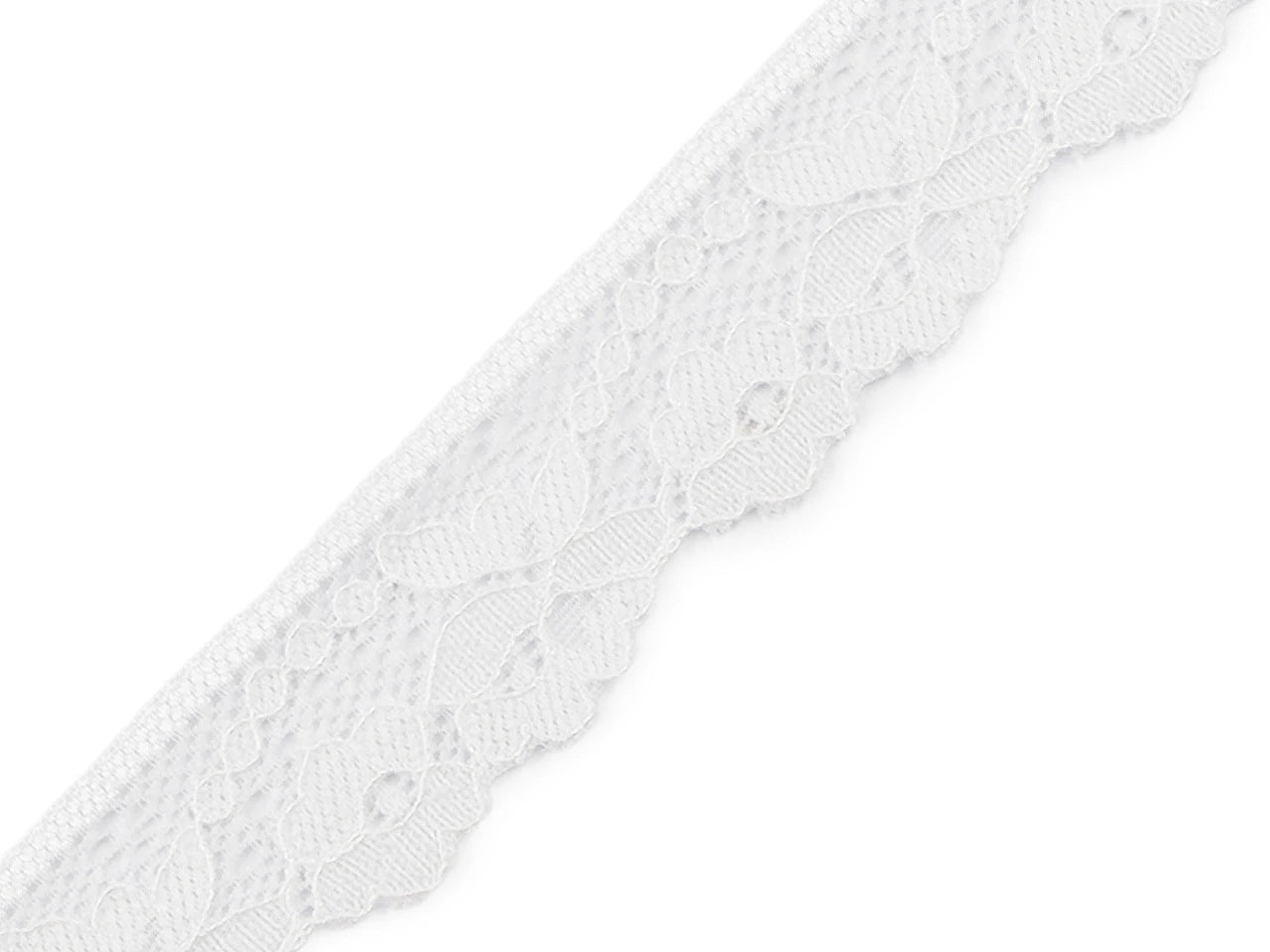 Elastīgā mežģīne 2,8 cm-silti balta