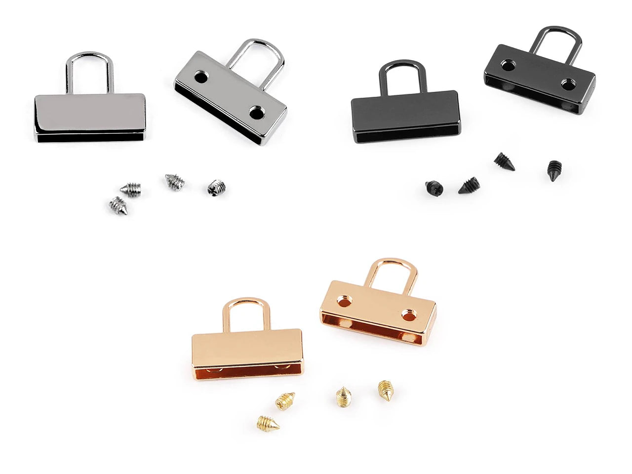 Siksnas, rokassprādzes gala stiprinājums ar cilpu 20 mm|dažādu toņu