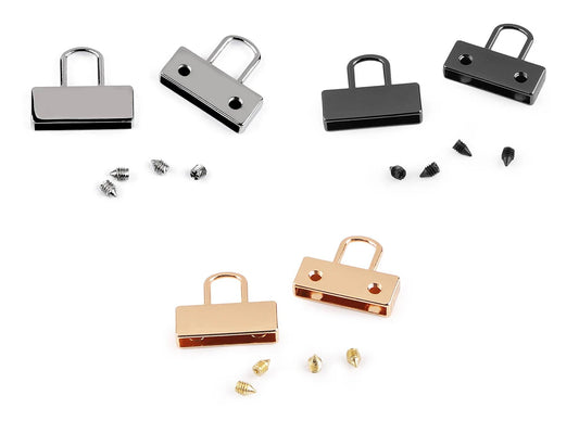 Siksnas, rokassprādzes gala stiprinājums ar cilpu 20 mm|dažādu toņu