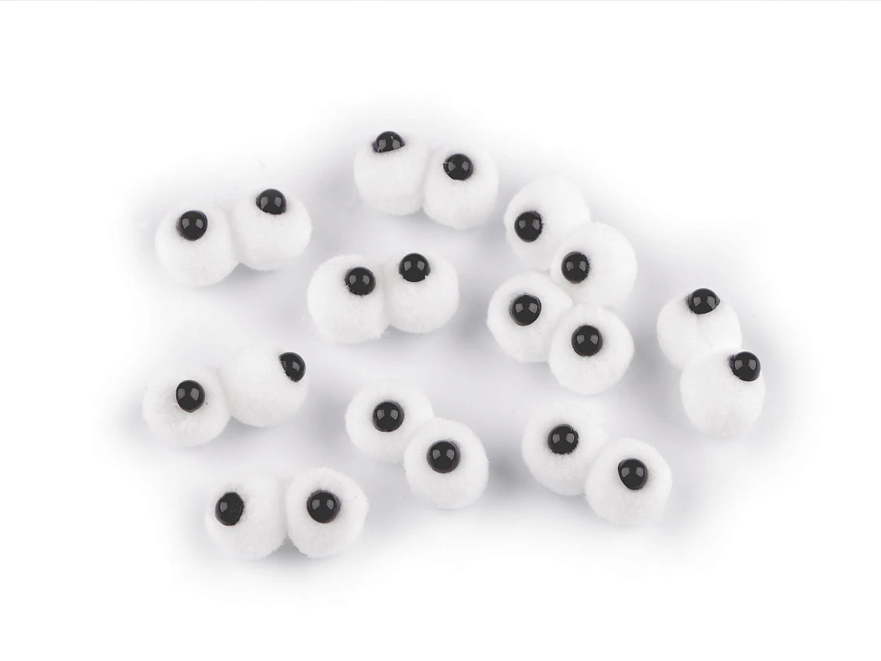 Pomponu acis rotaļlietām 15 × 30 mm