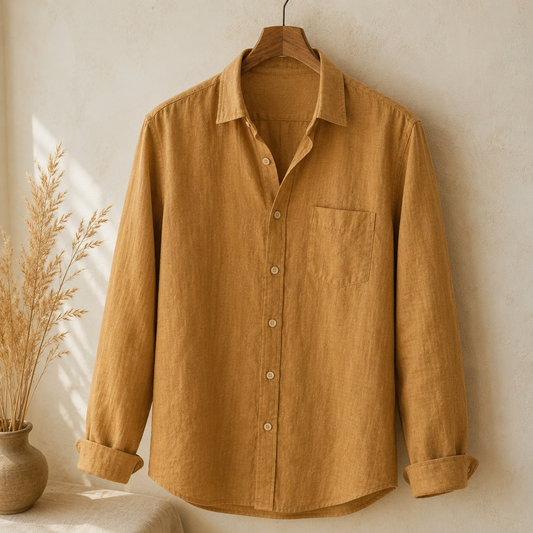 Lins ar viskozi-kamieļu brūnais 185 g/m²